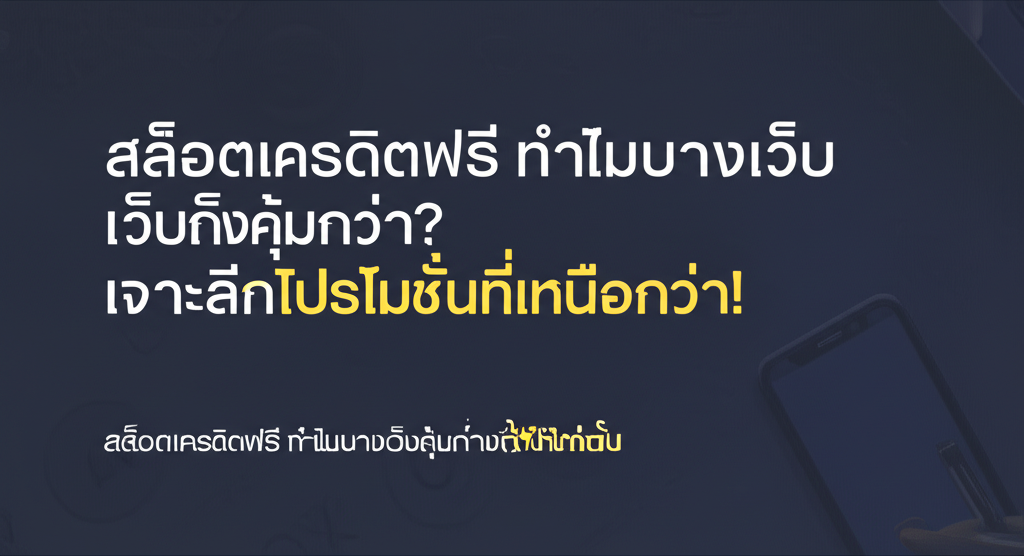 สล็อตเครดิตฟรี ทำไมบางเว็บถึงคุ้มกว่า? เจาะลึกโปรโมชั่นที่เหนือกว่า!